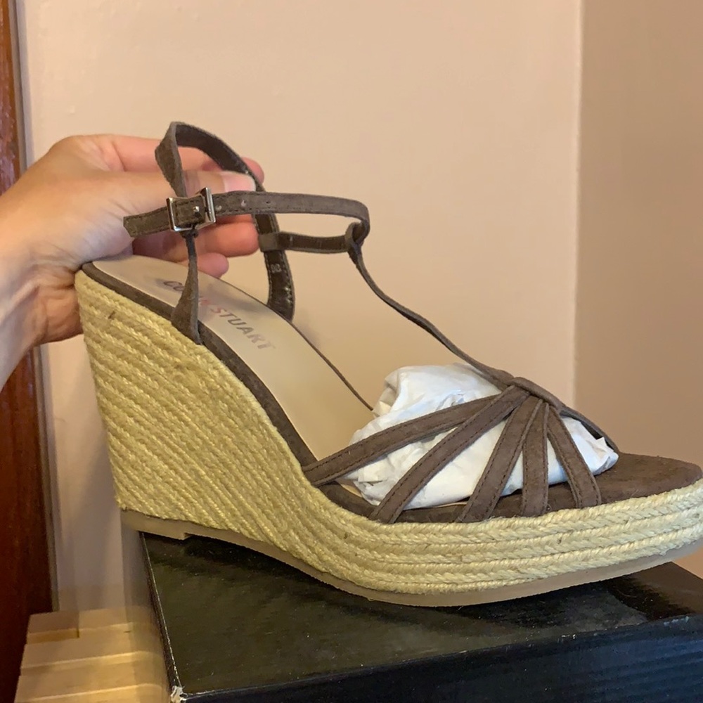 Colin Stuart Chocolate Wedge Sandals